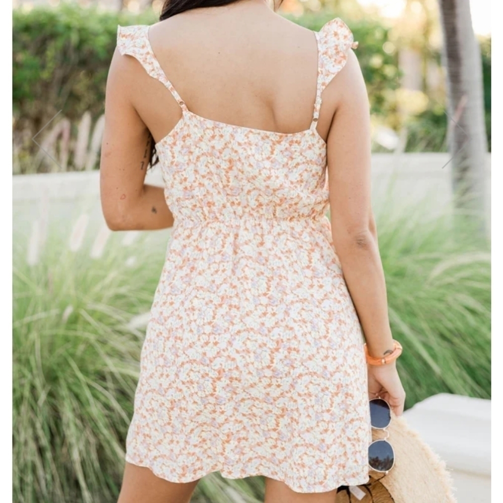 Pink Lily Floral Button Down Dress Size M - Picture 2 of 6